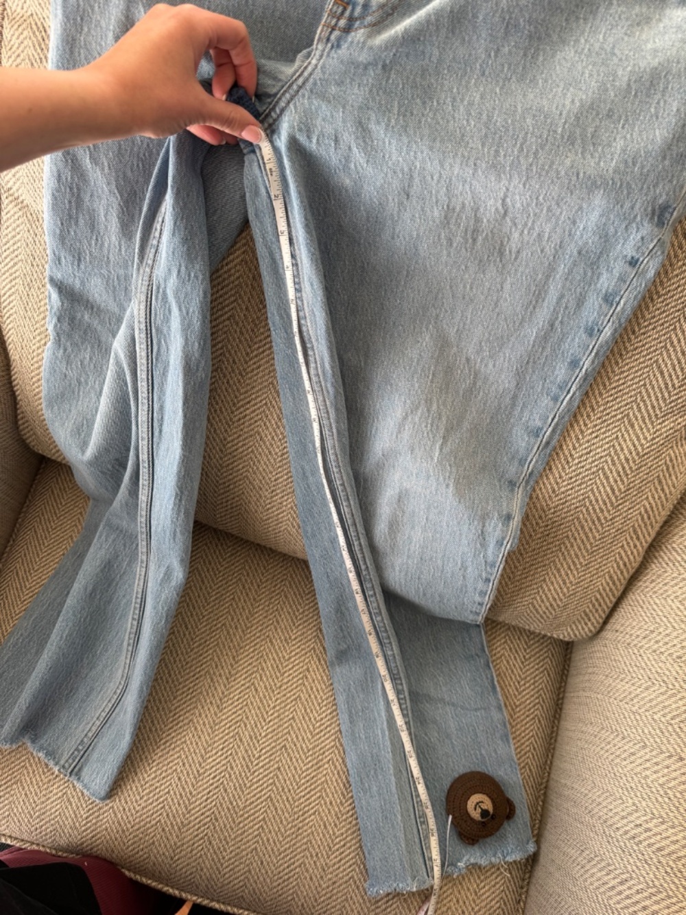 Abercrombie & Fitch Women's Curve Love Ultra High Rise 90s Straight Jean 30 raw - Picture 6 of 10